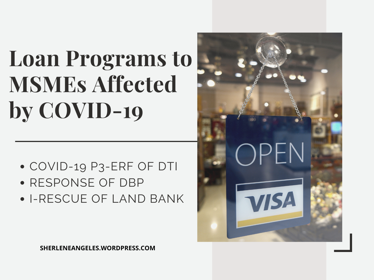 Loan Programs to MSMEs Affected by COVID-19 in the Philippines